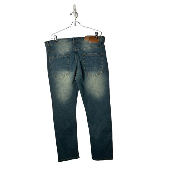 Hudson & Barrow NYC jeans men's 36x30 slim straight blue stretch denim pants